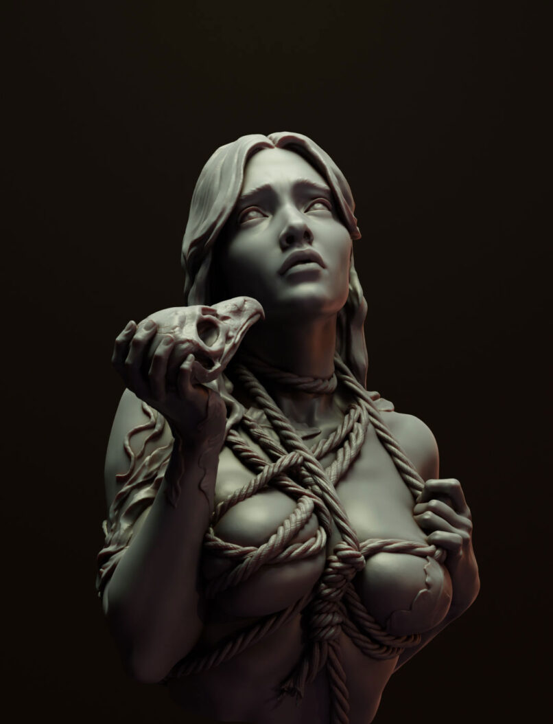Leila Khalili - Necromante (3D Sculpture)